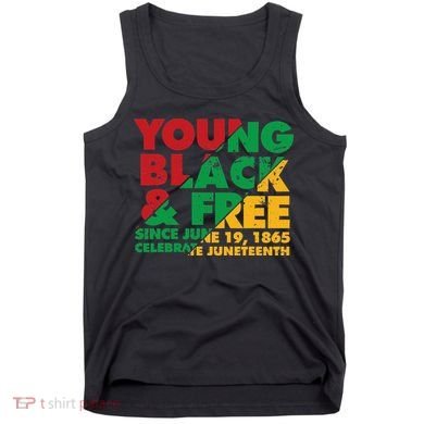 Young Black and Free novelty Juneteenth Tank Top