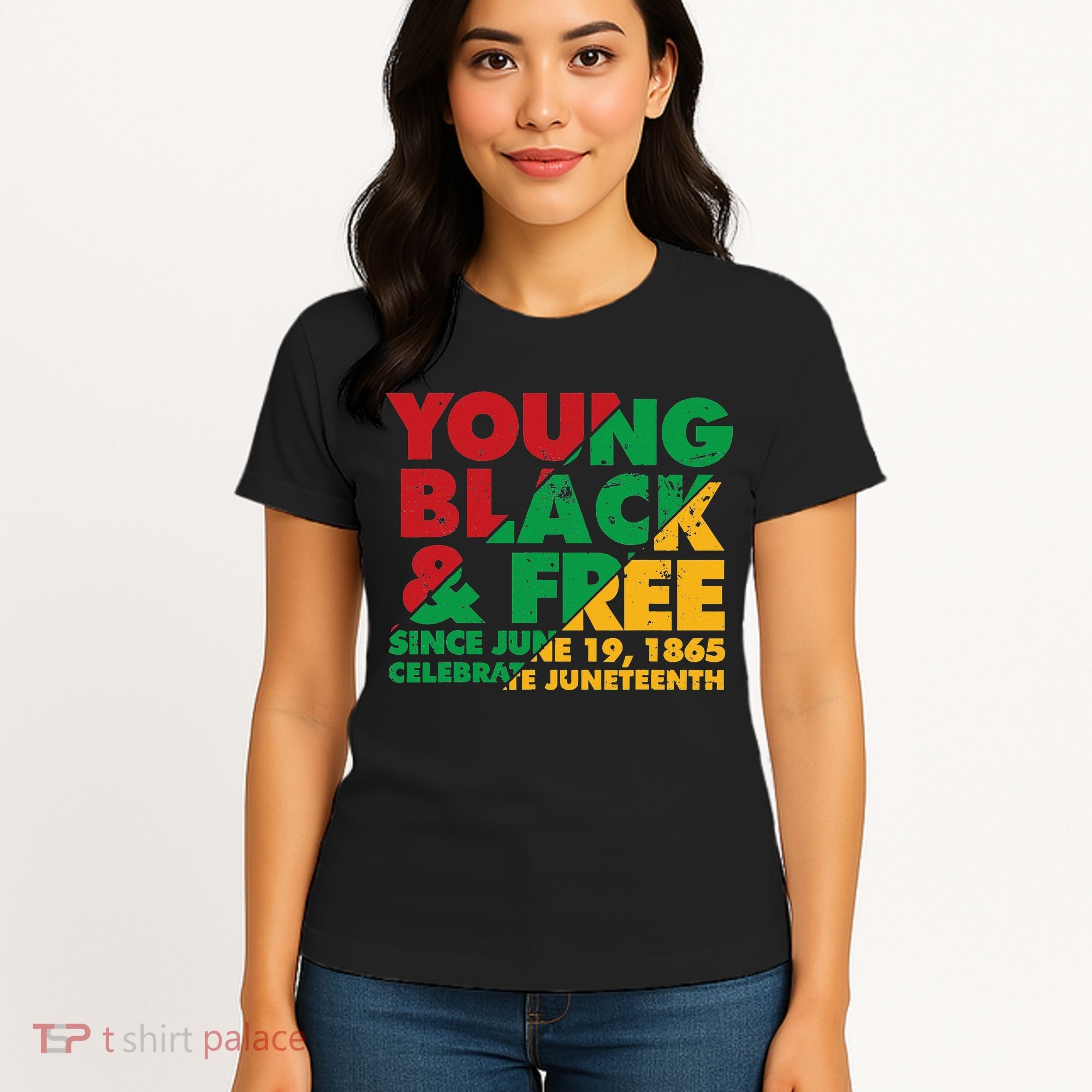 Young Black and Free novelty Juneteenth Women's T-Shirt