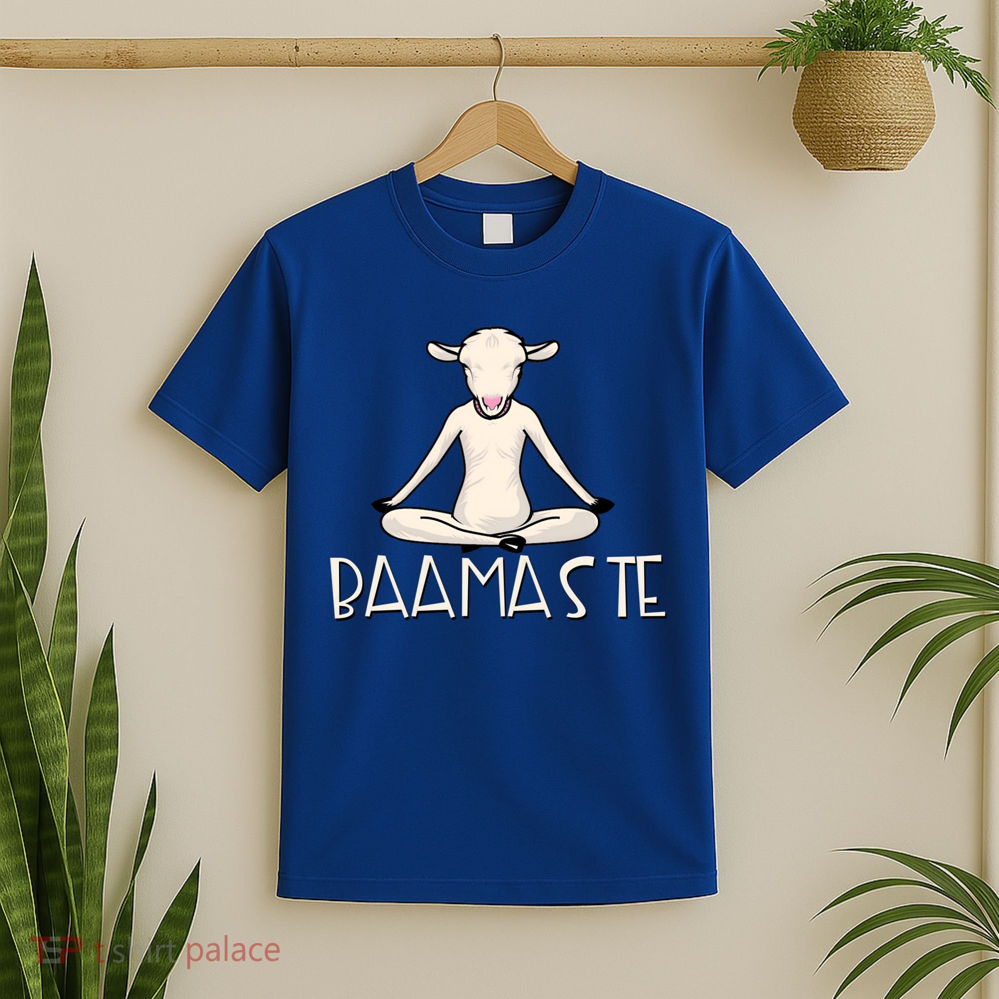 Yoga Baamaste Funny Goat Yoga In Lotus Pose Yoga Student Cute Gift T-Shirt