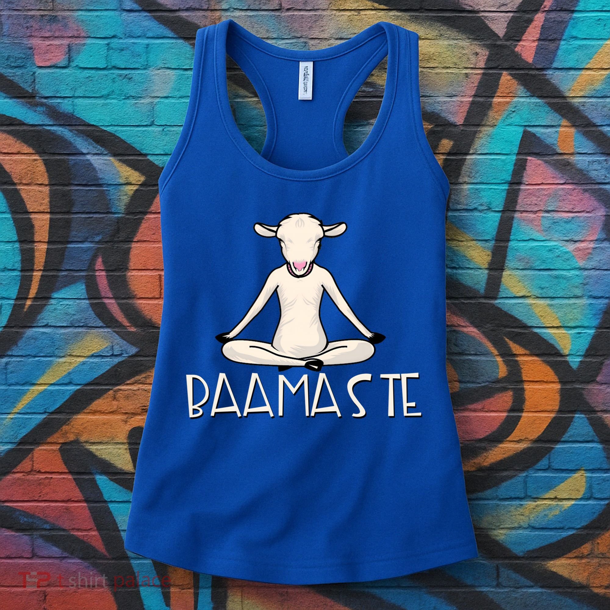 Yoga Baamaste Funny Goat Yoga In Lotus Pose Yoga Student Cute Gift Women's Tank Top