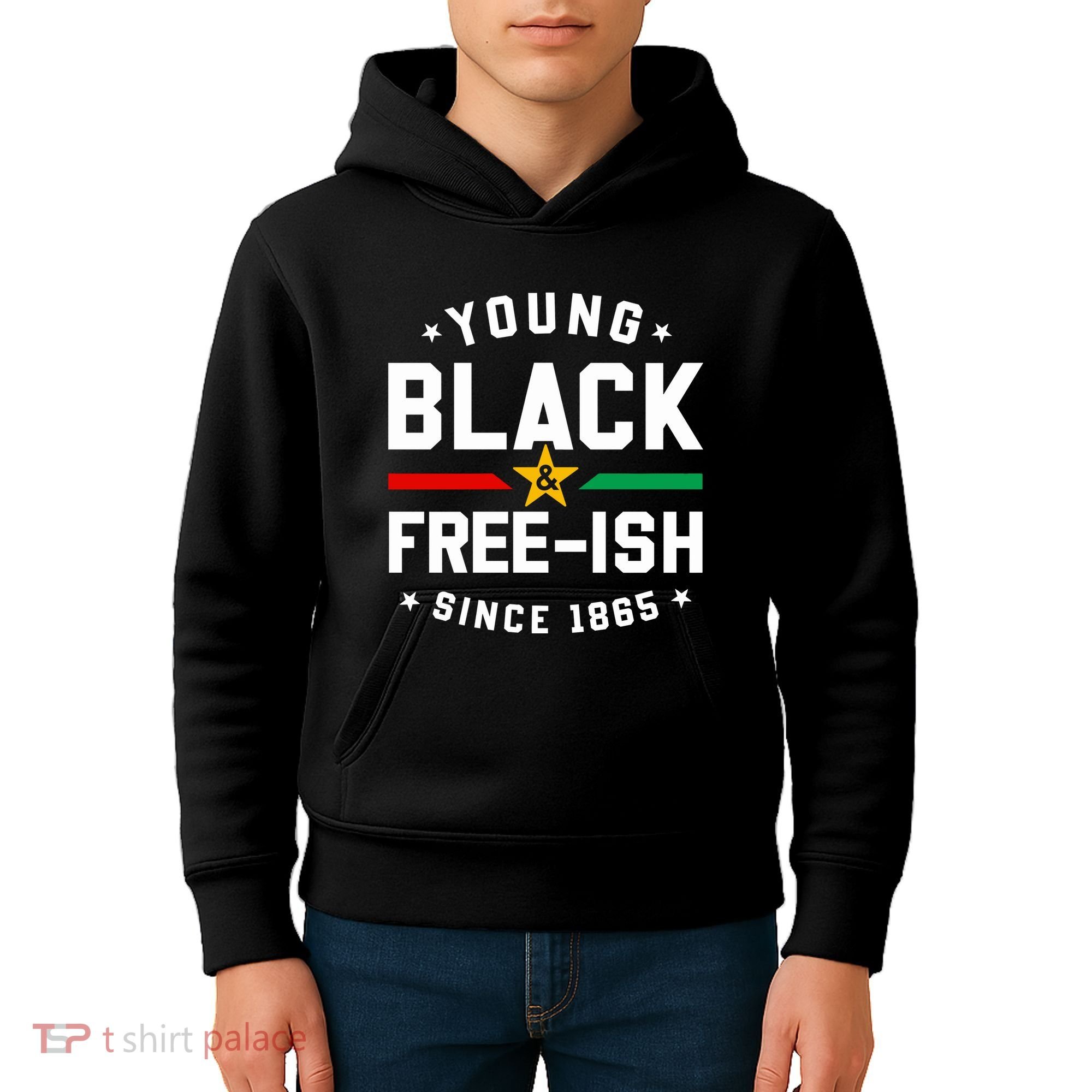 Young Black Freeish Since 1865 Kids Hoodie