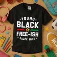 Young Black Freeish Since 1865 Kids T-Shirt thumb 3