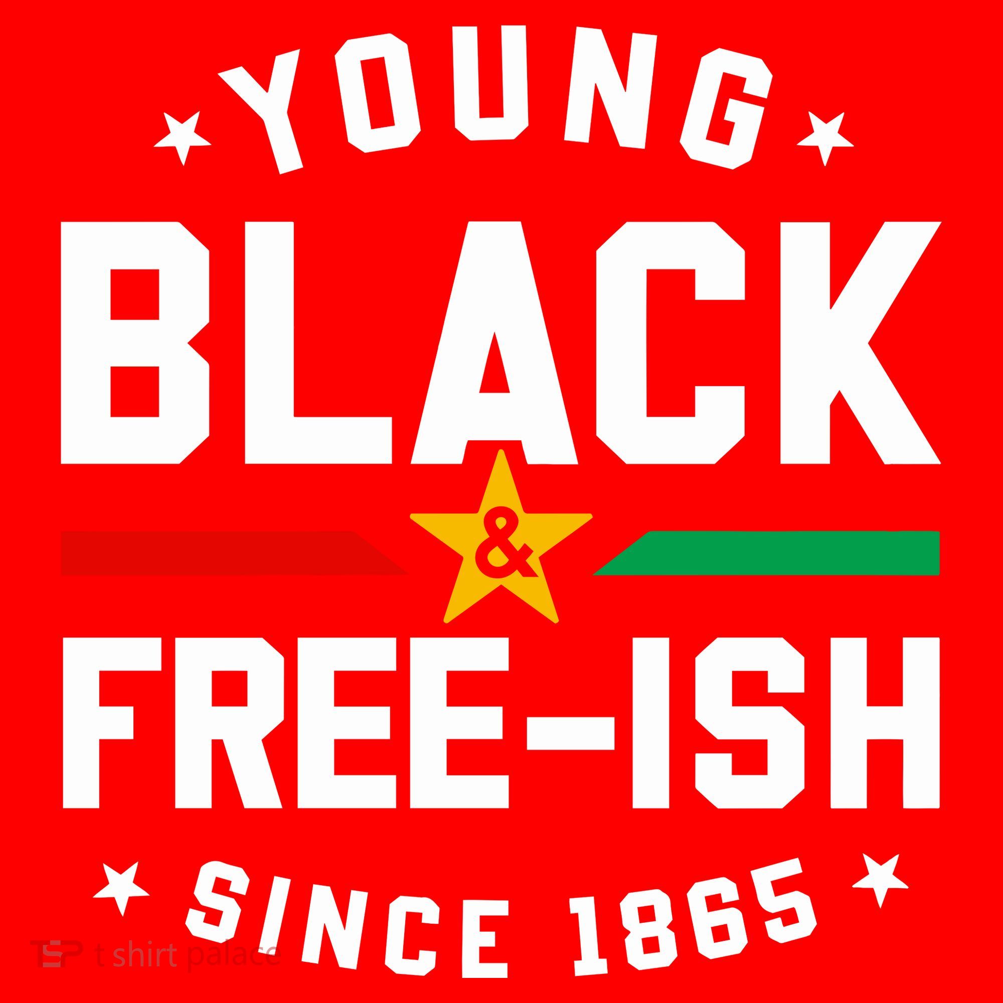 Young Black Freeish Since 1865 Santa Hat