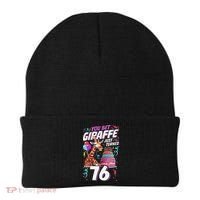 You Bet Giraffe I Just Turned 76 Funny 76th Birthday Beanie thumb 0