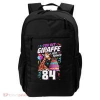 You Bet Giraffe I Just Turned 84 Funny 84th Birthday Backpack thumb 0