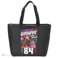 You Bet Giraffe I Just Turned 84 Funny 84th Birthday Tote Bag thumb 0