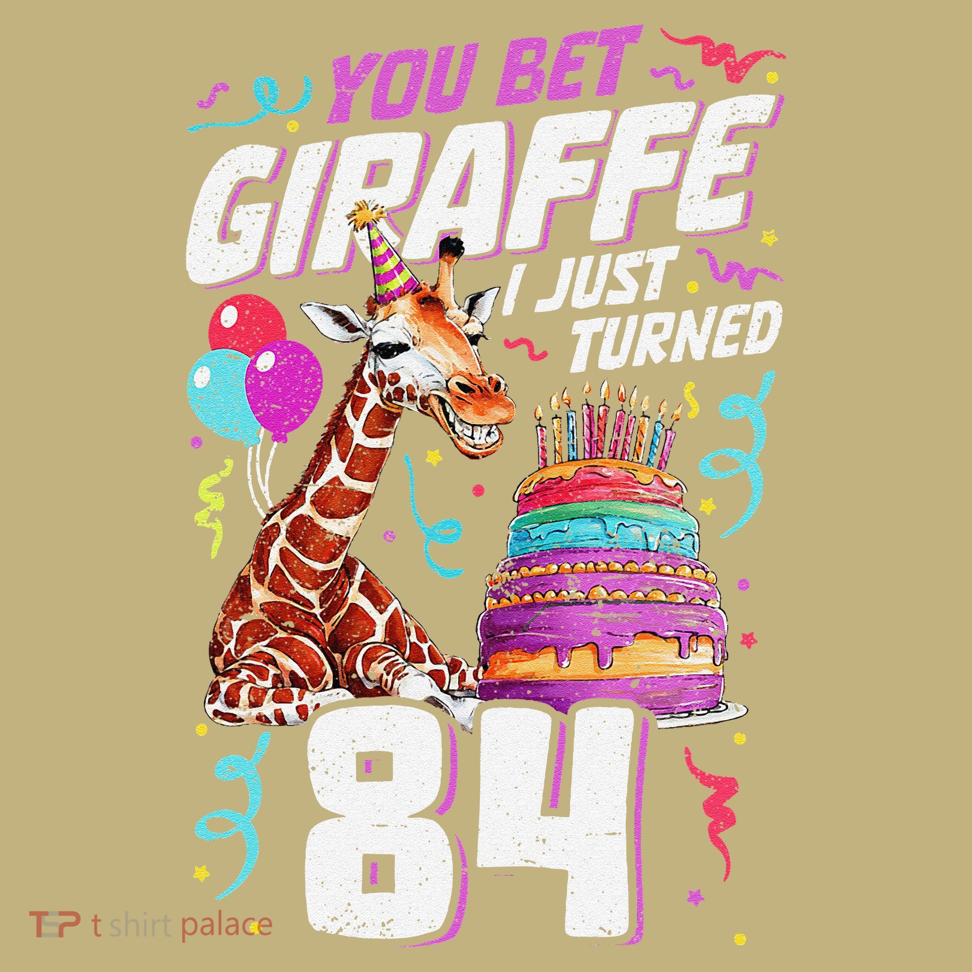 You Bet Giraffe I Just Turned 84 Funny 84th Birthday Mousepad