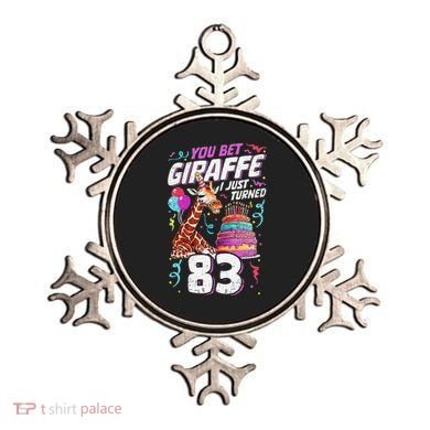 You Bet Giraffe I Just Turned 83 Funny 83rd Birthday Ornament
