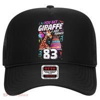 You Bet Giraffe I Just Turned 83 Funny 83rd Birthday Hat thumb 0