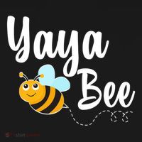 Yaya Bee Greek Grandma Announcet Funny Bumblebee Gift Women's Hoodie thumb 2