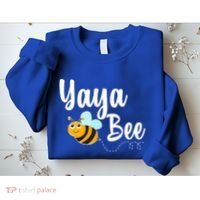 Yaya Bee Greek Grandma Announcet Funny Bumblebee Gift Sweatshirt thumb 2