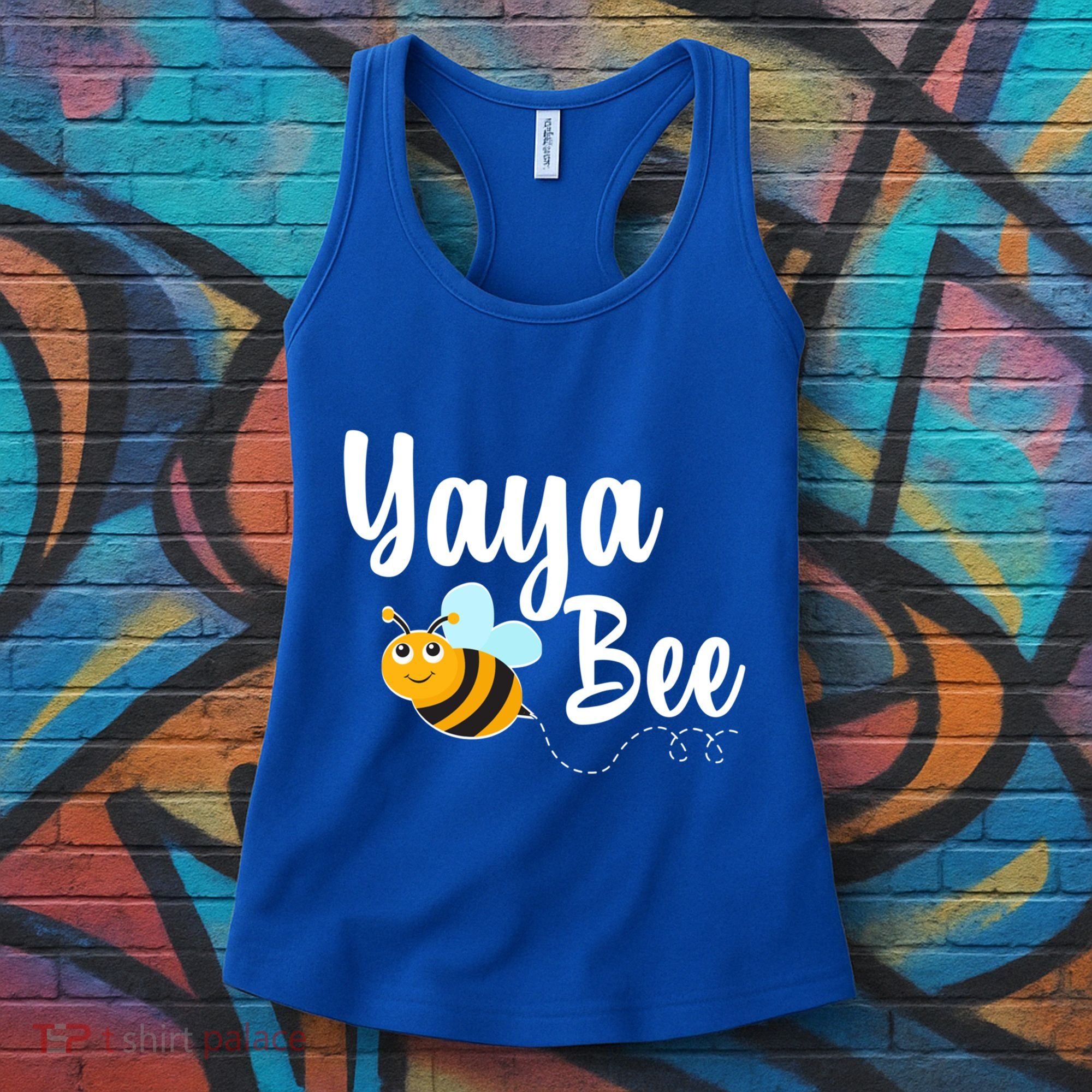 Yaya Bee Greek Grandma Announcet Funny Bumblebee Gift Women's Tank Top