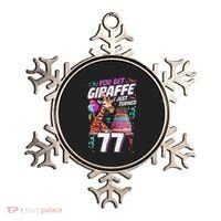 You Bet Giraffe I Just Turned 77 Funny 77th Birthday Ornament thumb 0