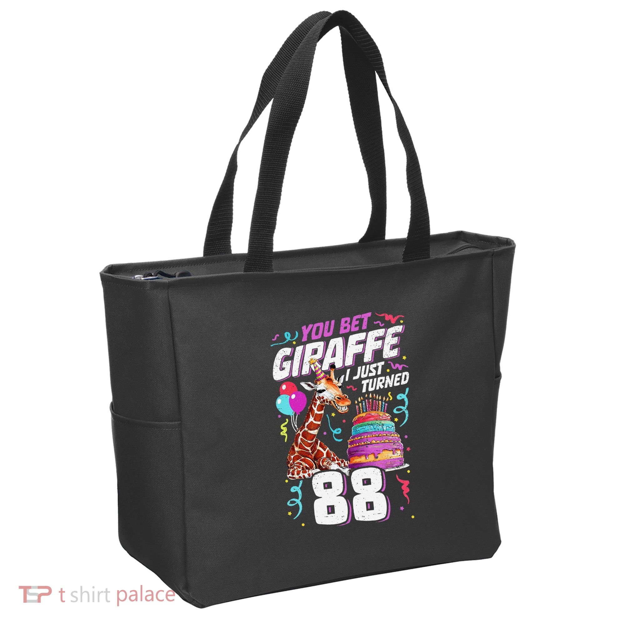 You Bet Giraffe I Just Turned 88 Funny 88th Birthday Tote Bag