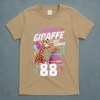 You Bet Giraffe I Just Turned 88 Funny 88th Birthday T-Shirt thumb 5