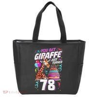 You Bet Giraffe I Just Turned 78 Funny 78th Birthday Tote Bag thumb 0