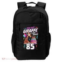 You Bet Giraffe I Just Turned 85 Funny 85th Birthday Backpack thumb 0