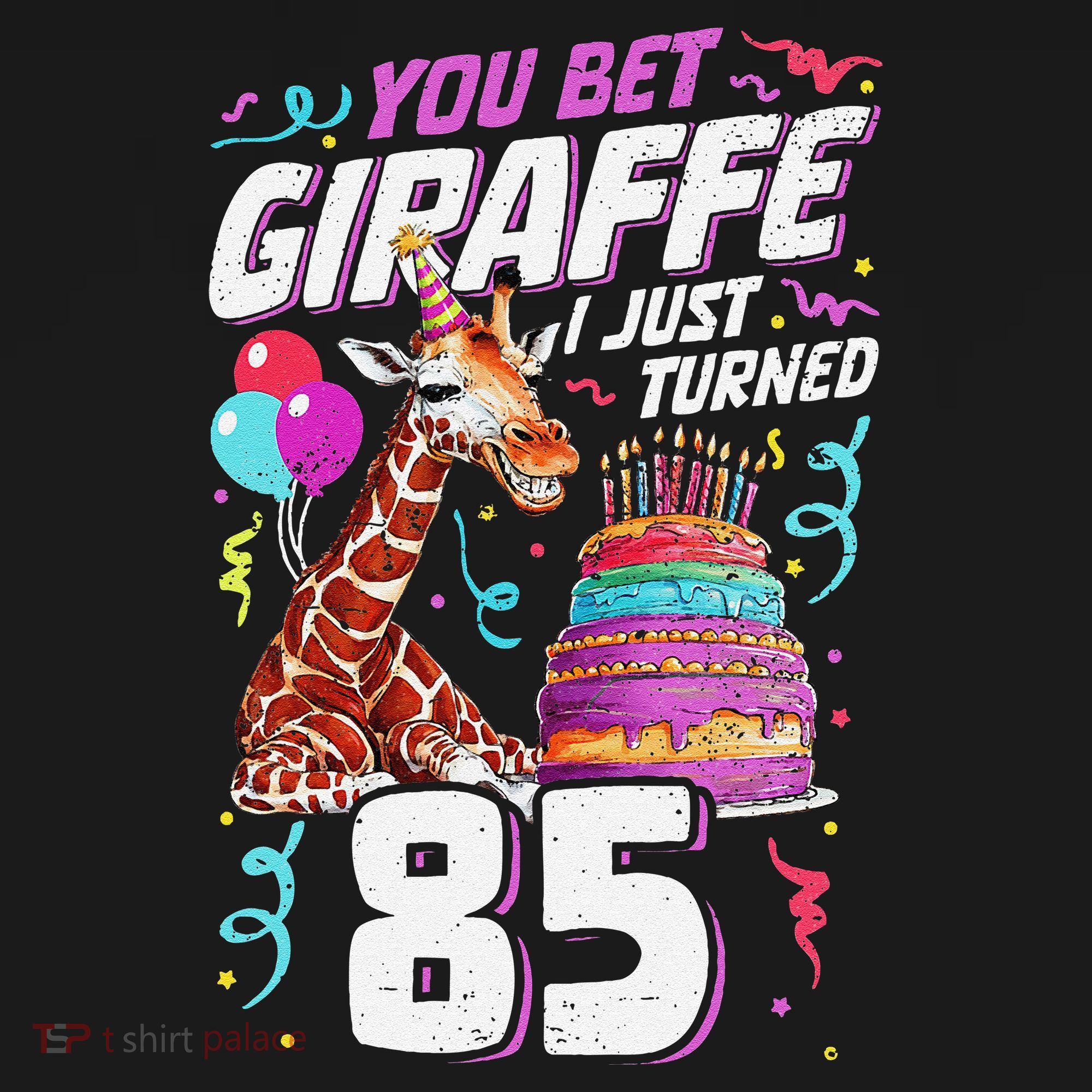 You Bet Giraffe I Just Turned 85 Funny 85th Birthday Bucket Hat