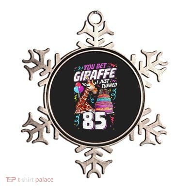 You Bet Giraffe I Just Turned 85 Funny 85th Birthday Ornament