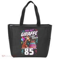 You Bet Giraffe I Just Turned 85 Funny 85th Birthday Tote Bag thumb 0