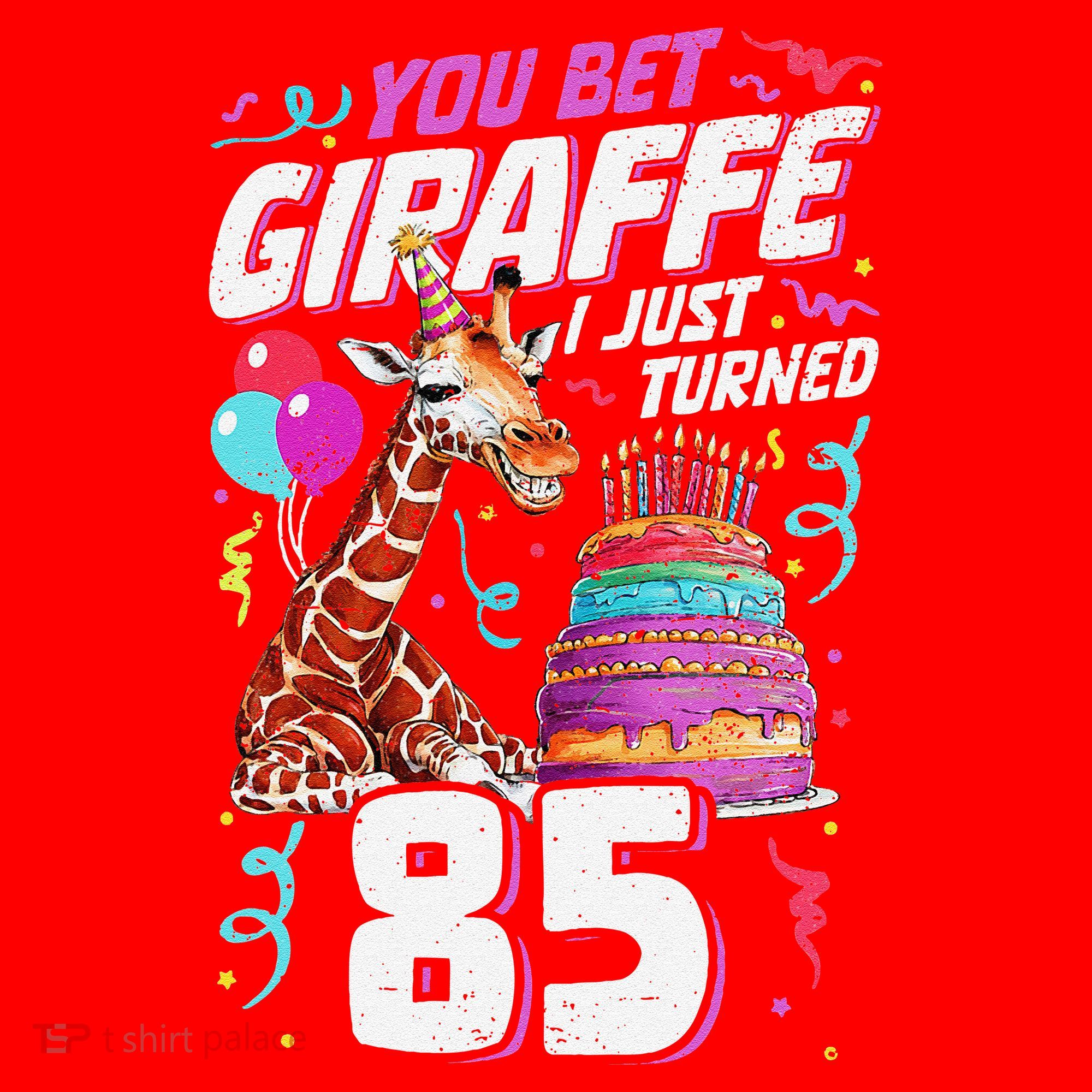 You Bet Giraffe I Just Turned 85 Funny 85th Birthday Santa Hat