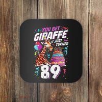 You Bet Giraffe I Just Turned 89 Funny 89th Birthday Coaster thumb 0
