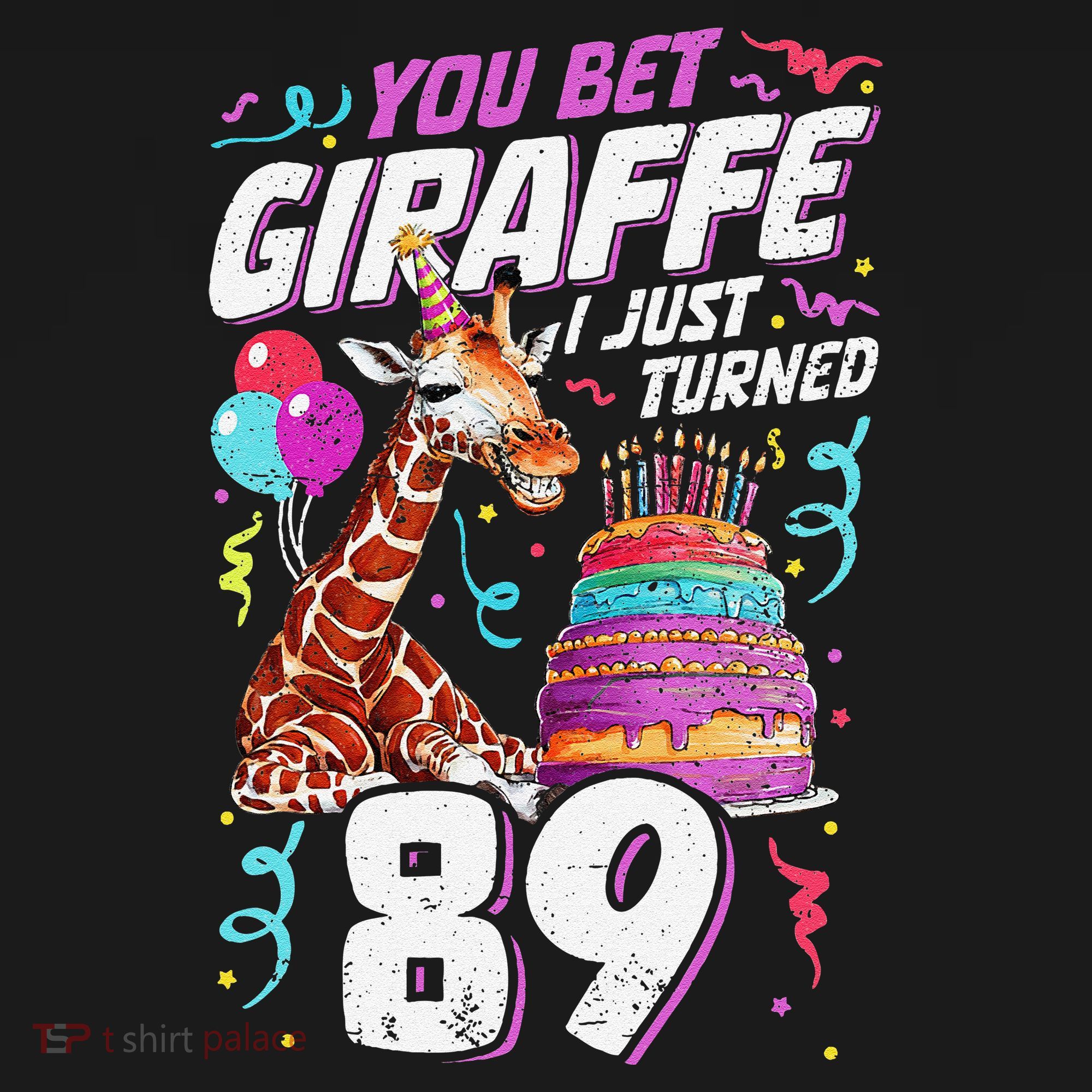 You Bet Giraffe I Just Turned 89 Funny 89th Birthday Visor