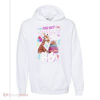 You Bet Giraffe I Just Turned 86 Funny 86th Birthday Comfort Colors Garment-Dyed Hooded Sweatshirt thumb 0