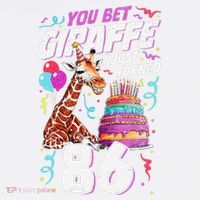 You Bet Giraffe I Just Turned 86 Funny 86th Birthday Comfort Colors Garment-Dyed Hooded Sweatshirt thumb 2