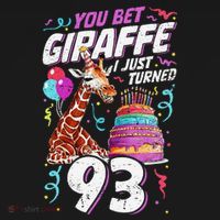 You Bet Giraffe I Just Turned 93 Funny 93rd Birthday Visor thumb 3