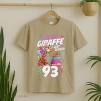 You Bet Giraffe I Just Turned 93 Funny 93rd Birthday T-Shirt thumb 2