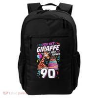 You Bet Giraffe I Just Turned 90 Funny 90th Birthday Backpack thumb 0
