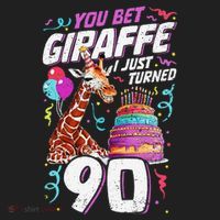 You Bet Giraffe I Just Turned 90 Funny 90th Birthday Beanie thumb 2