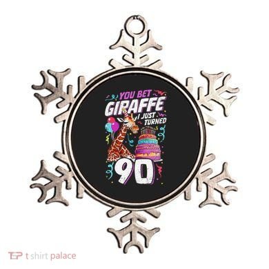 You Bet Giraffe I Just Turned 90 Funny 90th Birthday Ornament