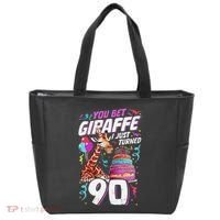 You Bet Giraffe I Just Turned 90 Funny 90th Birthday Tote Bag thumb 0