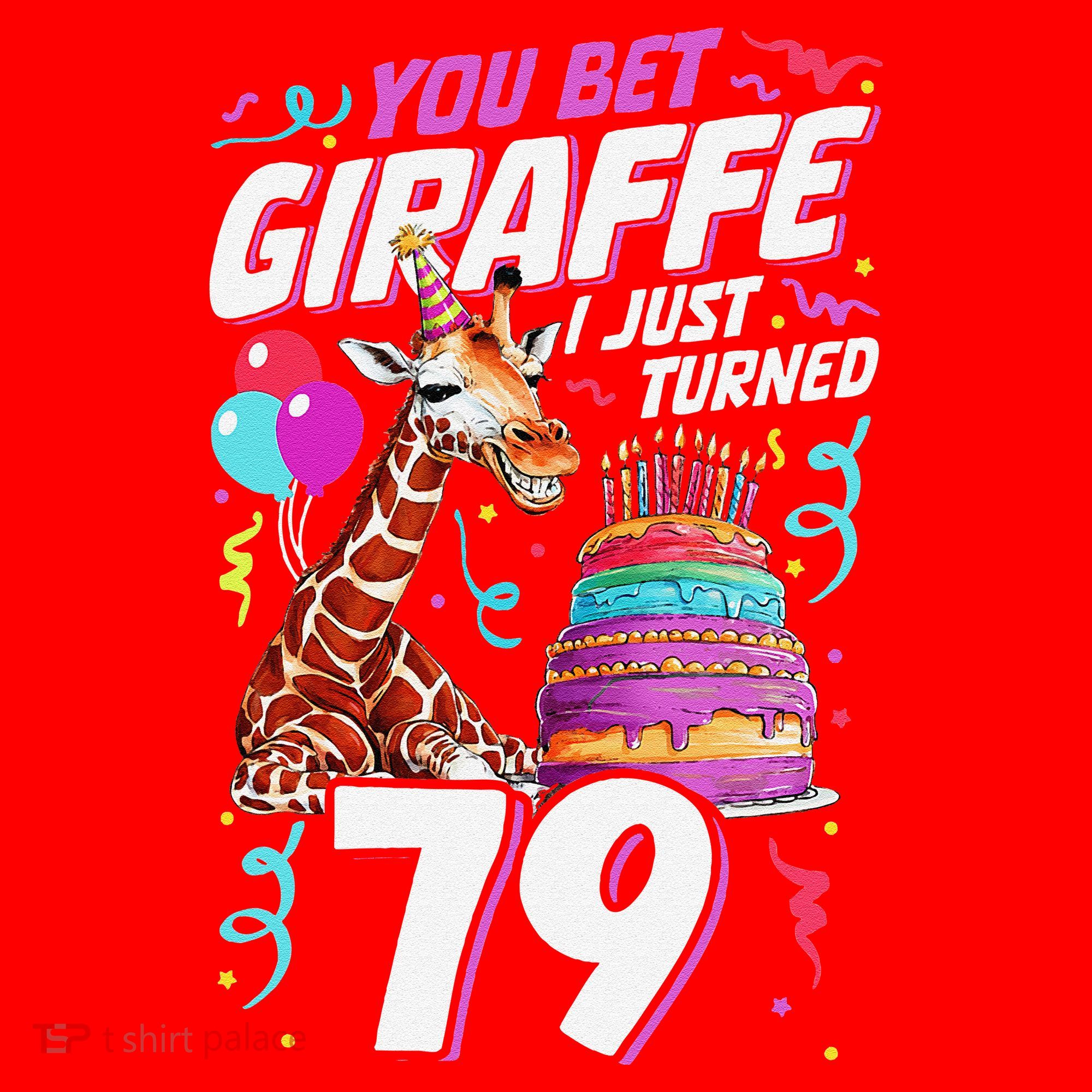 You Bet Giraffe I Just Turned 79 Funny 79th Birthday Santa Hat
