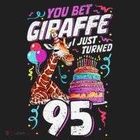 You Bet Giraffe I Just Turned 95 Funny 95th Birthday Beanie thumb 2