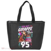 You Bet Giraffe I Just Turned 95 Funny 95th Birthday Tote Bag thumb 0