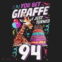 You Bet Giraffe I Just Turned 94 Funny 94th Birthday Beanie thumb 2