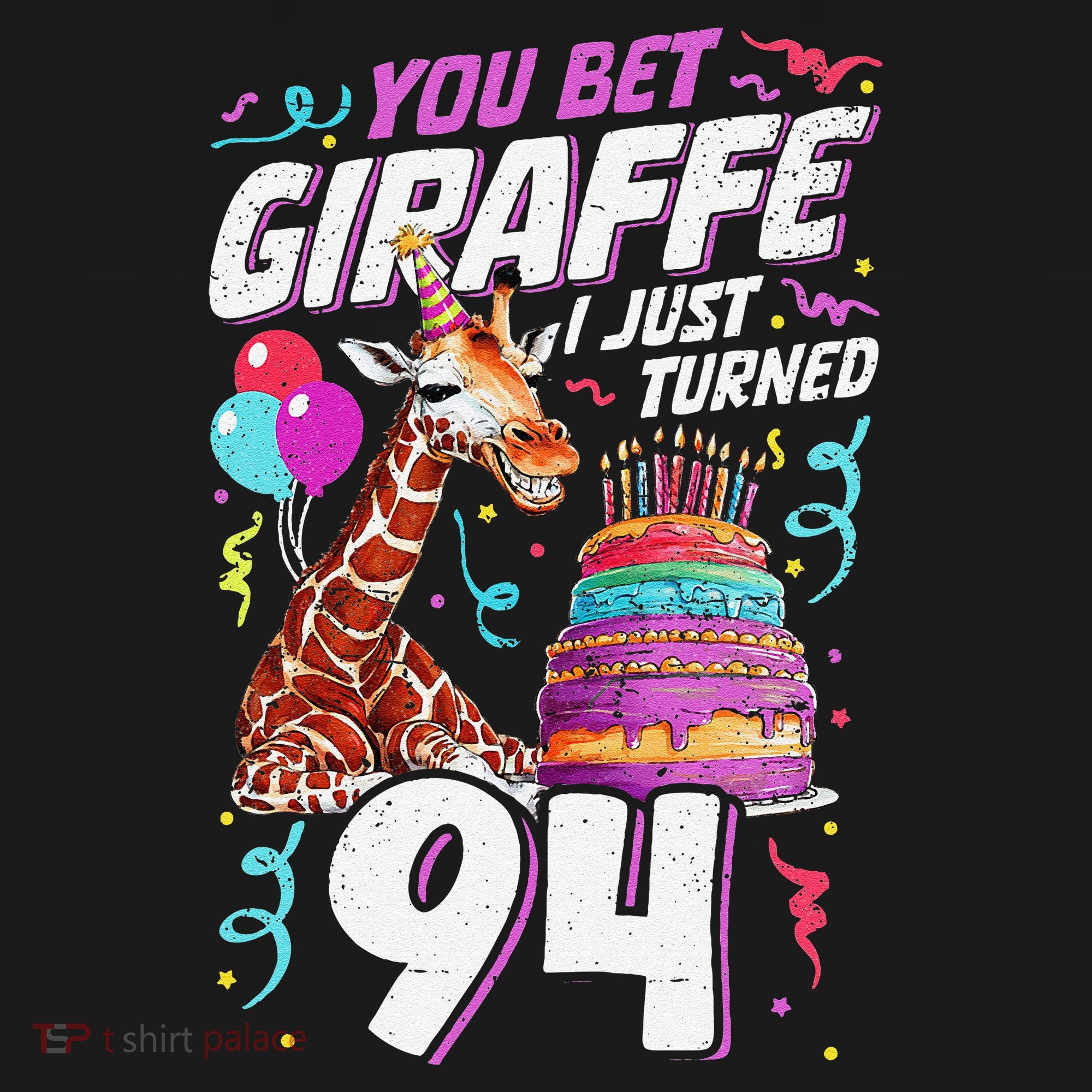 You Bet Giraffe I Just Turned 94 Funny 94th Birthday Women's Tank Top