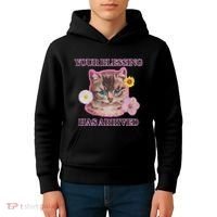 Your Blessing Has Arrived Cat & Funny Silly Catr Blessing Has Arrived Cat & Funn Kids Hoodie thumb 4