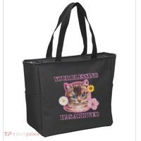 Your Blessing Has Arrived Cat & Funny Silly Catr Blessing Has Arrived Cat & Funn Tote Bag thumb 2