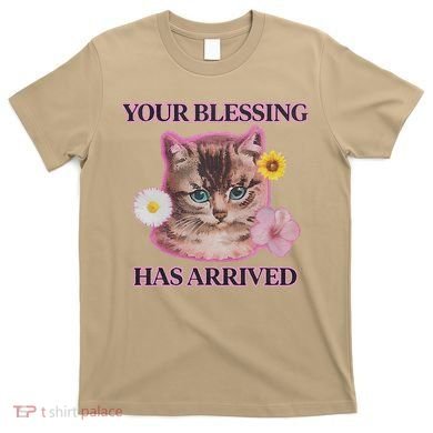 Your Blessing Has Arrived Cat & Funny Silly Catr Blessing Has Arrived Cat & Funn T-Shirt