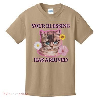 Your Blessing Has Arrived Cat & Funny Silly Catr Blessing Has Arrived Cat & Funn Kids T-Shirt