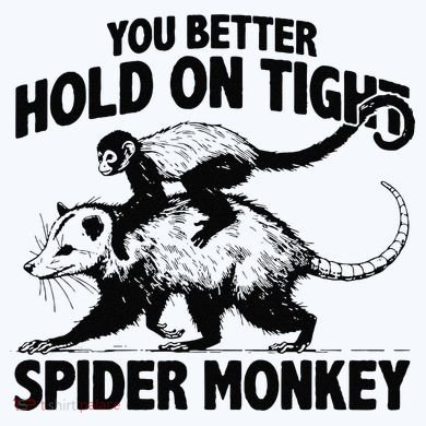 You Better Hold On Tight Spider Monkey Garment-Dyed Sweatshirt