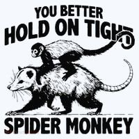 You Better Hold On Tight Spider Monkey Garment-Dyed Sweatshirt thumb 2