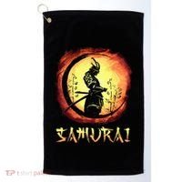 Yasuke Black Japanese Samurai Bushido Warrior Japan Katana Golf Towel thumb 0