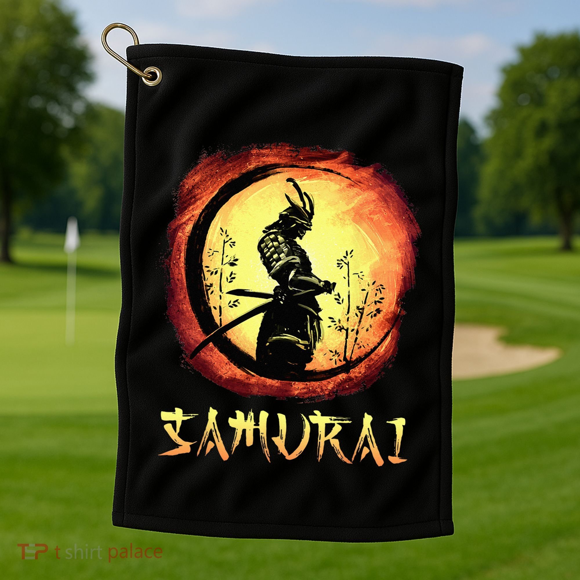 Yasuke Black Japanese Samurai Bushido Warrior Japan Katana Golf Towel
