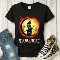 Yasuke Black Japanese Samurai Bushido Warrior Japan Katana Women's T-Shirt thumb 3