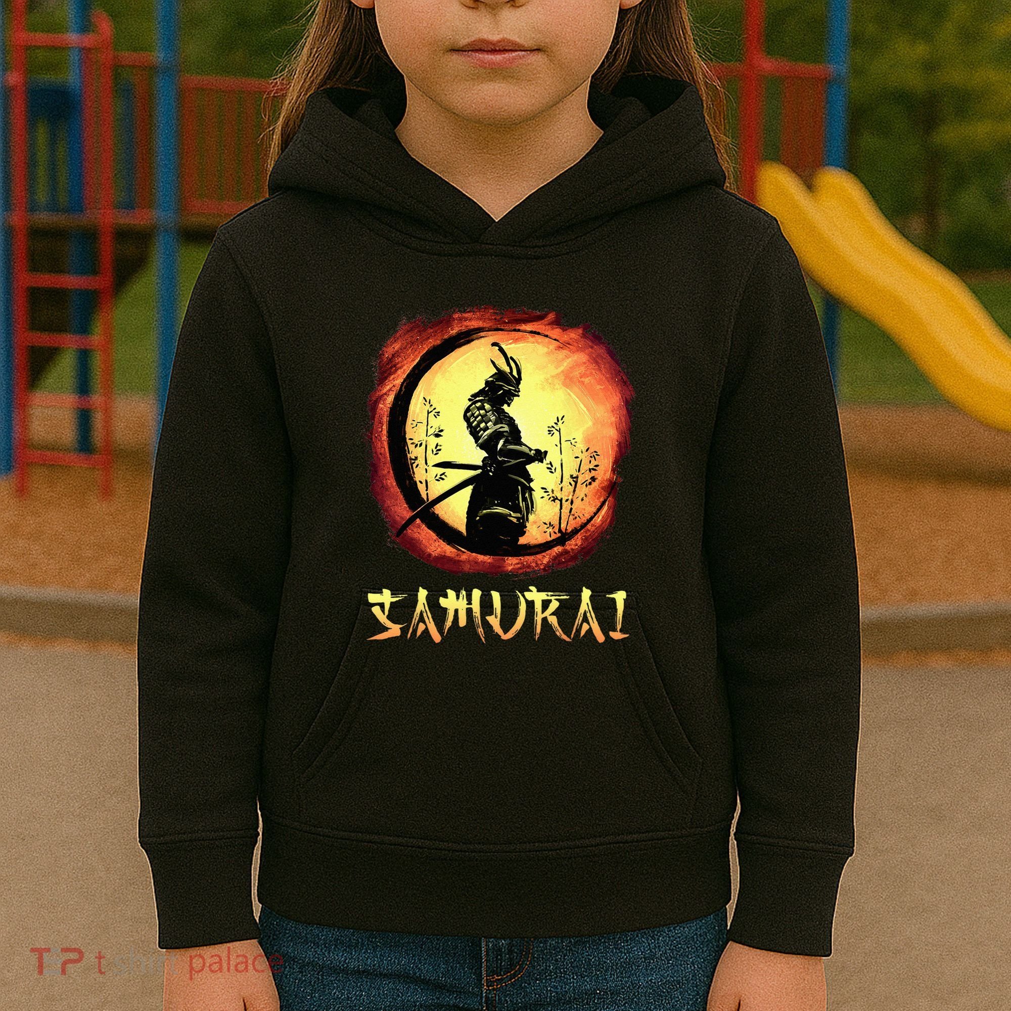 Yasuke Black Japanese Samurai Bushido Warrior Japan Katana Kids Hoodie